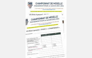 ENGAGEMENTS U13 &amp; U11 PHASE 2 - Championnat